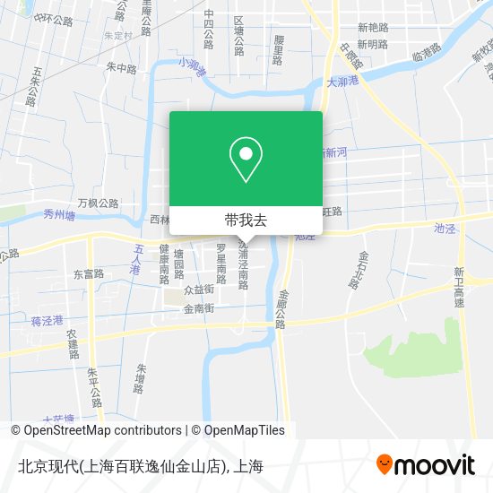北京现代(上海百联逸仙金山店)地图
