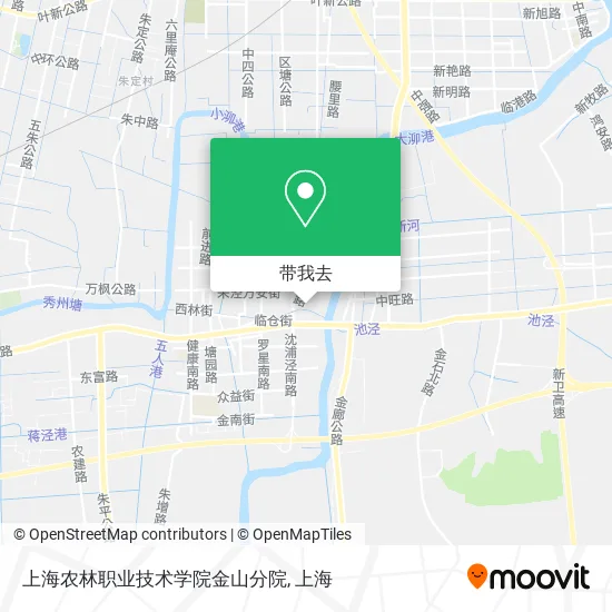上海农林职业技术学院金山分院地图