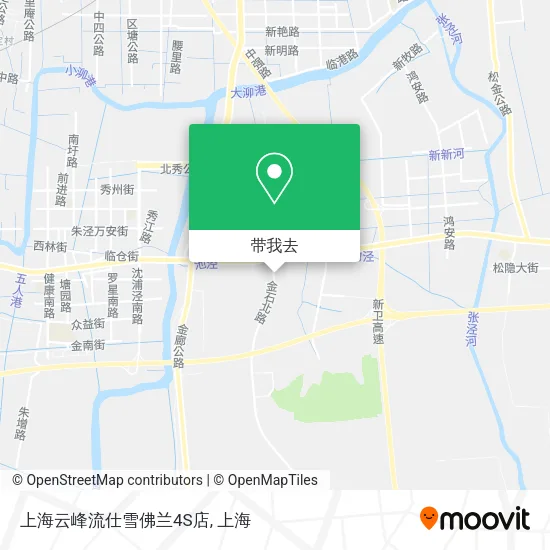 上海云峰流仕雪佛兰4S店地图