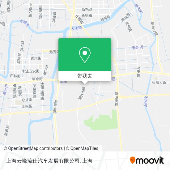 上海云峰流仕汽车发展有限公司地图