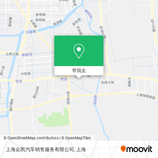 上海众凯汽车销售服务有限公司地图