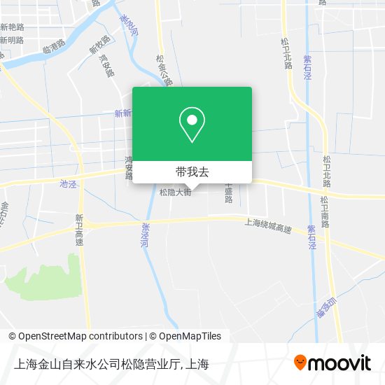 上海金山自来水公司松隐营业厅地图