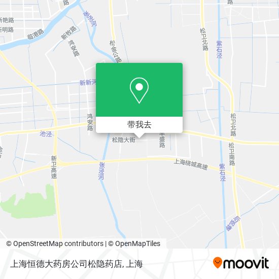 上海恒德大药房公司松隐药店地图