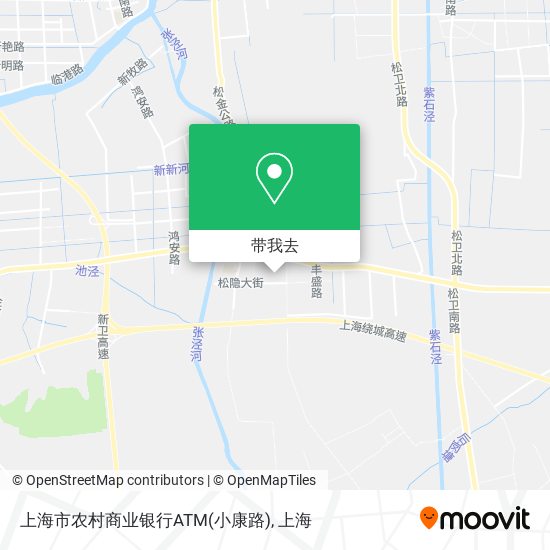 上海市农村商业银行ATM(小康路)地图