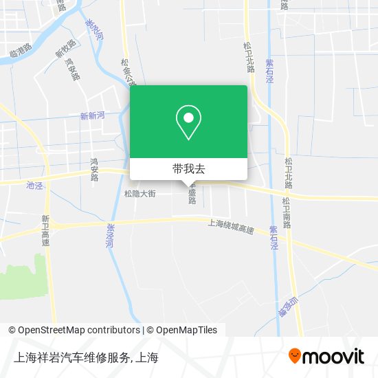 上海祥岩汽车维修服务地图