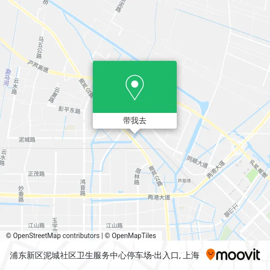 浦东新区泥城社区卫生服务中心停车场-出入口地图