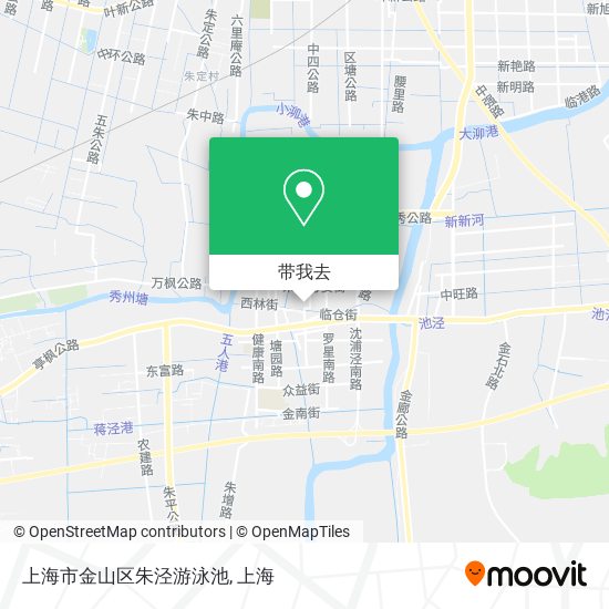 上海市金山区朱泾游泳池地图