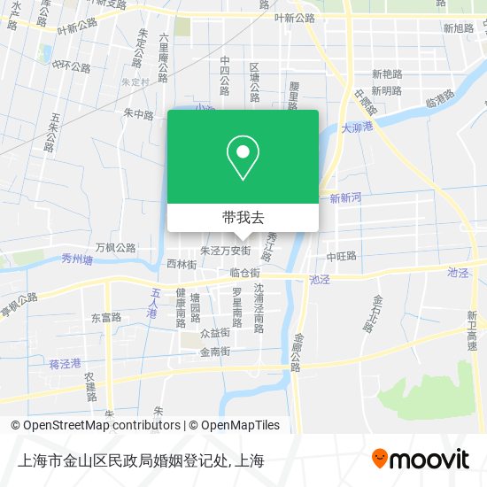 上海市金山区民政局婚姻登记处地图