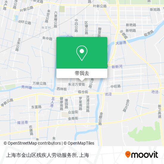 上海市金山区残疾人劳动服务所地图