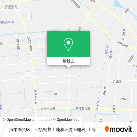 上海市奉贤区四团镇规划土地和环境管理科地图