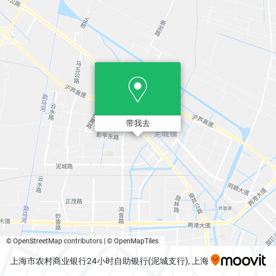 上海市农村商业银行24小时自助银行(泥城支行)地图