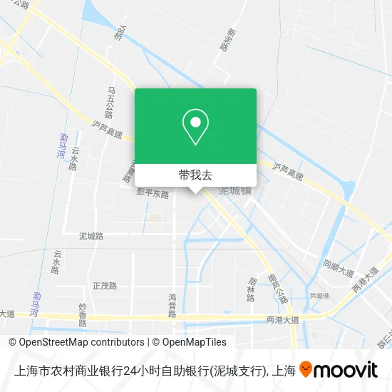 上海市农村商业银行24小时自助银行(泥城支行)地图