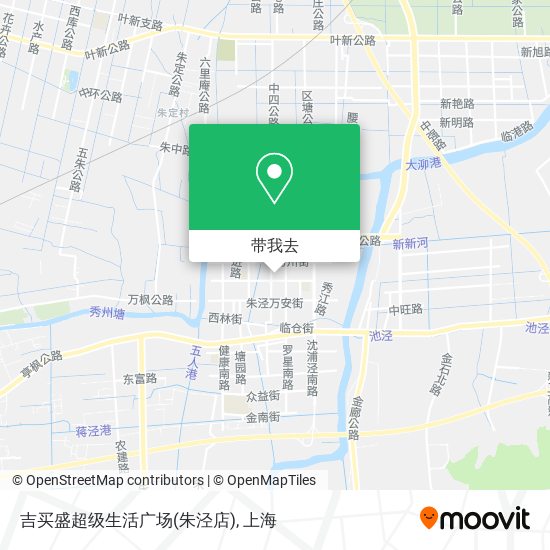 吉买盛超级生活广场(朱泾店)地图