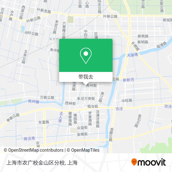 上海市农广校金山区分校地图