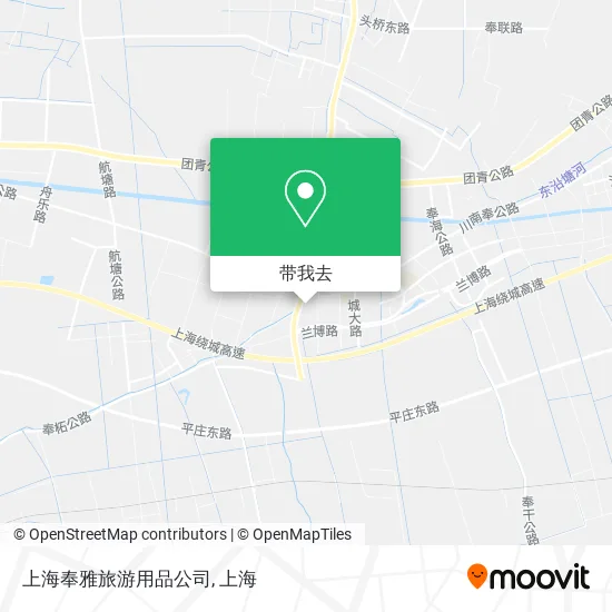上海奉雅旅游用品公司地图