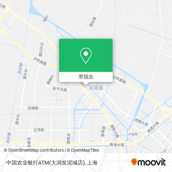 中国农业银行ATM(大润发泥城店)地图