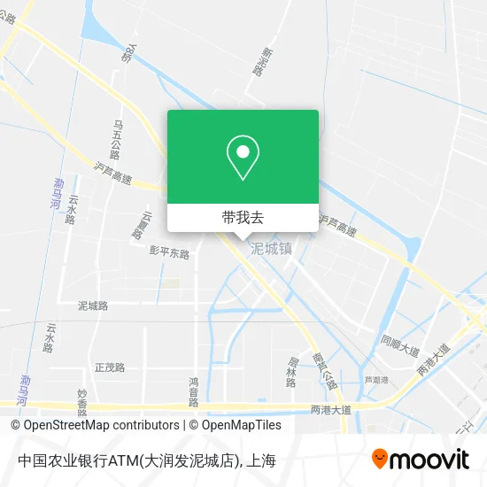 中国农业银行ATM(大润发泥城店)地图