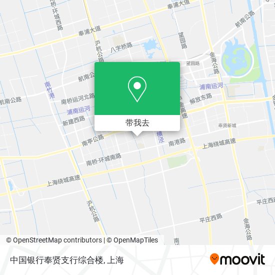中国银行奉贤支行综合楼地图