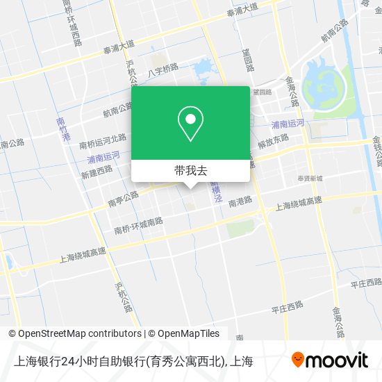 上海银行24小时自助银行(育秀公寓西北)地图