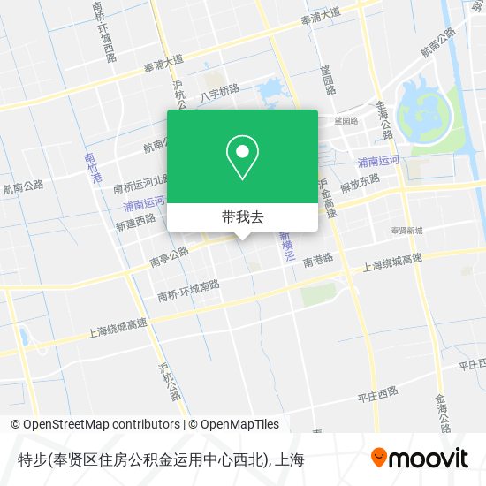 特步(奉贤区住房公积金运用中心西北)地图