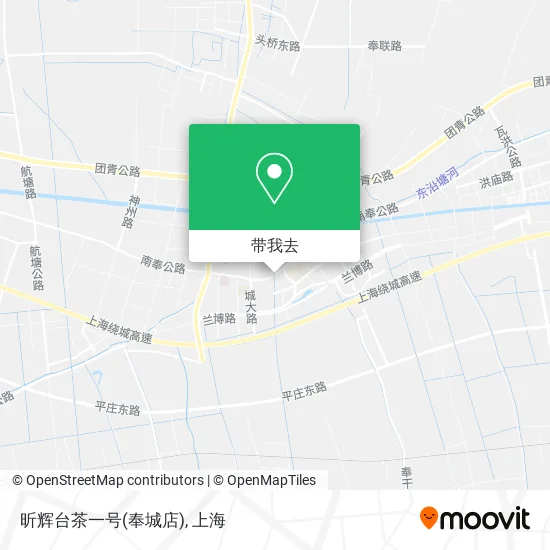 昕辉台茶一号(奉城店)地图
