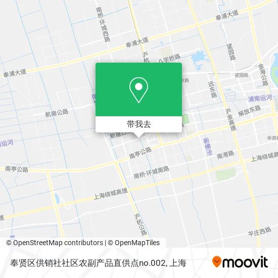 奉贤区供销社社区农副产品直供点no.002地图