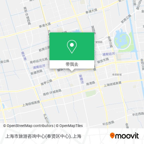上海市旅游咨询中心(奉贤区中心)地图