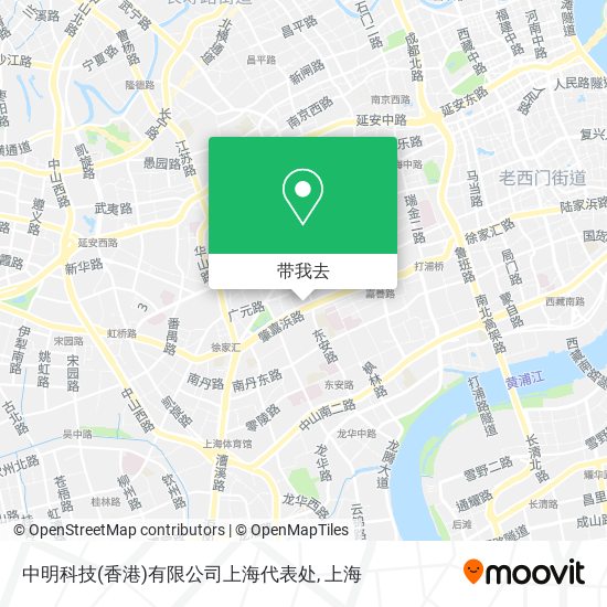 中明科技(香港)有限公司上海代表处地图