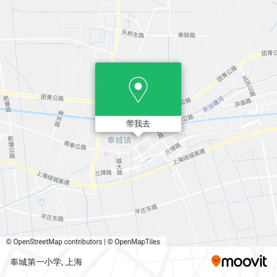奉城第一小学地图