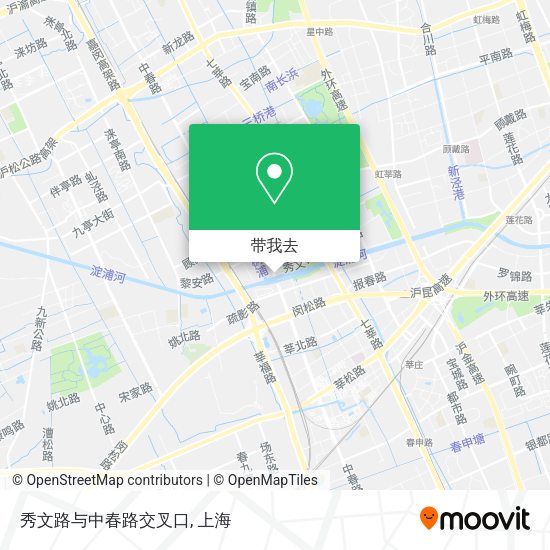秀文路与中春路交叉口地图