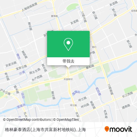 格林豪泰酒店(上海市共富新村地铁站)地图