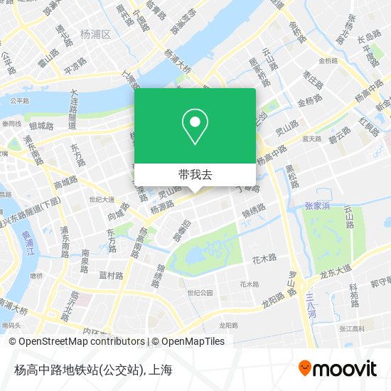 杨高中路地铁站(公交站)地图