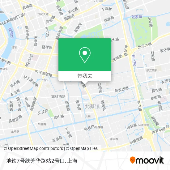 地铁7号线芳华路站2号口地图