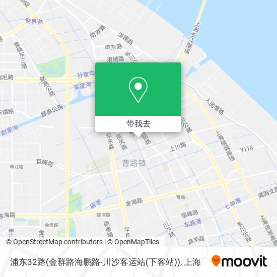 浦东32路(金群路海鹏路-川沙客运站(下客站))地图