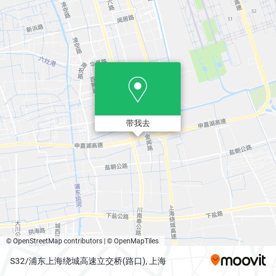 S32/浦东上海绕城高速立交桥(路口)地图
