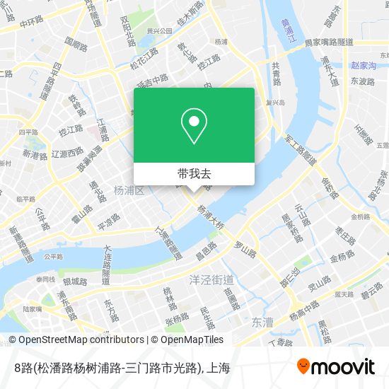 8路(松潘路杨树浦路-三门路市光路)地图