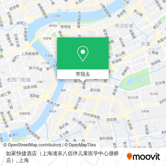如家快捷酒店（上海浦东八佰伴儿童医学中心塘桥店）地图