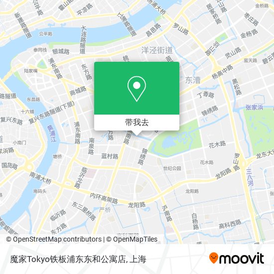 魔家Tokyo铁板浦东东和公寓店地图