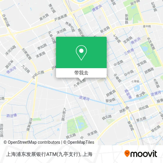 上海浦东发展银行ATM(九亭支行)地图