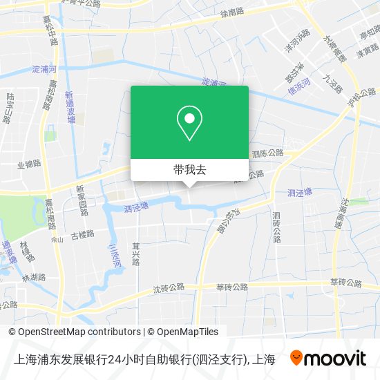上海浦东发展银行24小时自助银行(泗泾支行)地图