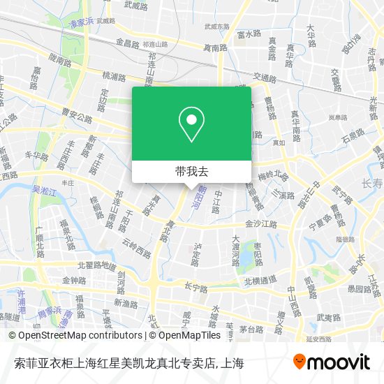 索菲亚衣柜上海红星美凯龙真北专卖店地图
