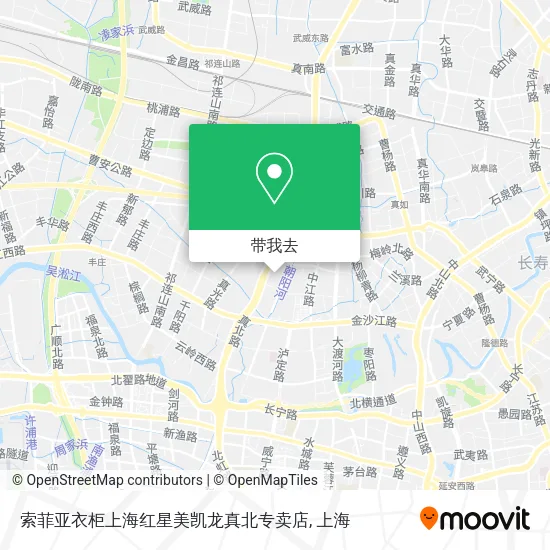 索菲亚衣柜上海红星美凯龙真北专卖店地图