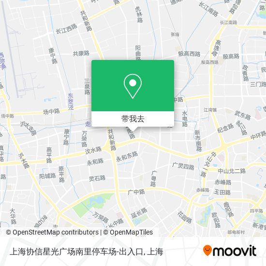 上海协信星光广场南里停车场-出入口地图