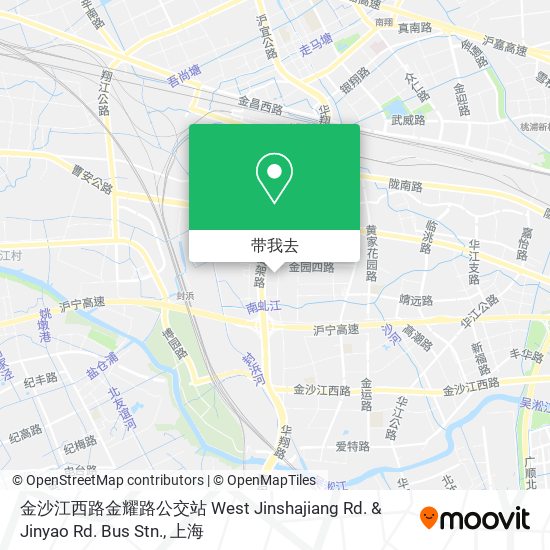 金沙江西路金耀路公交站 West Jinshajiang Rd. & Jinyao Rd. Bus Stn.地图