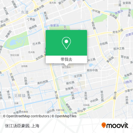 张江汤臣豪园地图