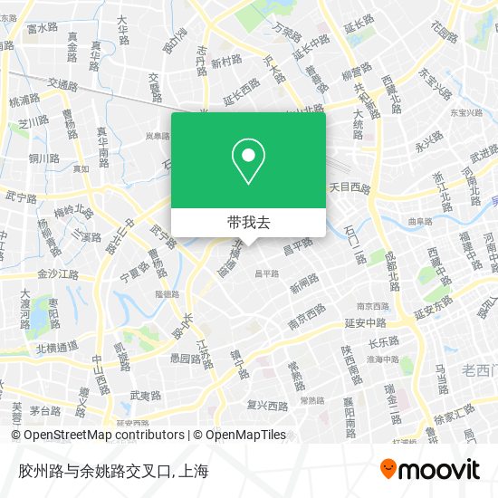 胶州路与余姚路交叉口地图