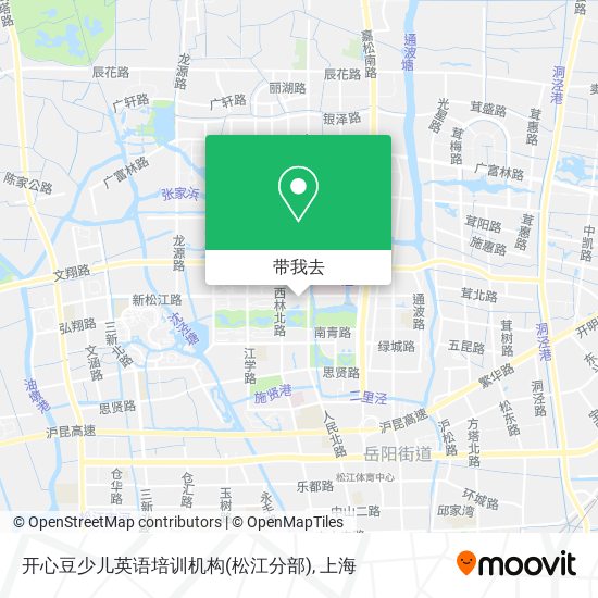 开心豆少儿英语培训机构(松江分部)地图