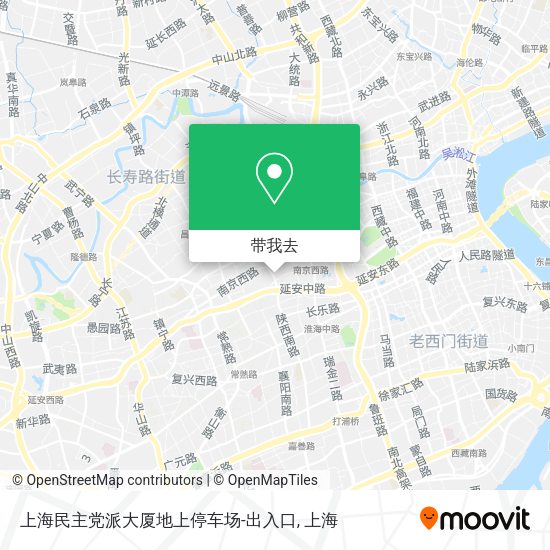 上海民主党派大厦地上停车场-出入口地图