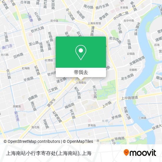 上海南站小行李寄存处地图