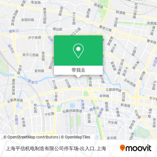 上海平信机电制造有限公司停车场-出入口地图